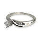 NZGD| 9ct White Gold MICHAEL HILL Starlight Solitaire Ring Size M 1/2