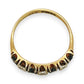 NZGD | 9ct Gold Midnight Blue Horizon Band Ring Size N 1/2