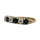 NZGD | 9ct Gold Midnight Blue Horizon Band Ring Size N 1/2