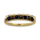 NZGD | 9ct Gold Midnight Blue Horizon Band Ring Size N 1/2