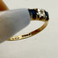 NZGD | 9ct Gold Midnight Blue Horizon Band Ring Size N 1/2