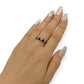 NZGD | 9ct Gold Midnight Blue Horizon Band Ring Size N 1/2