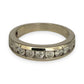 NZGD | 10ct White Gold Diamond Horizon Ring Size O 1/2