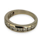 NZGD | 10ct White Gold Diamond Horizon Ring Size O 1/2