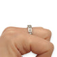 NZGD | 10ct White Gold Diamond Horizon Ring Size O 1/2