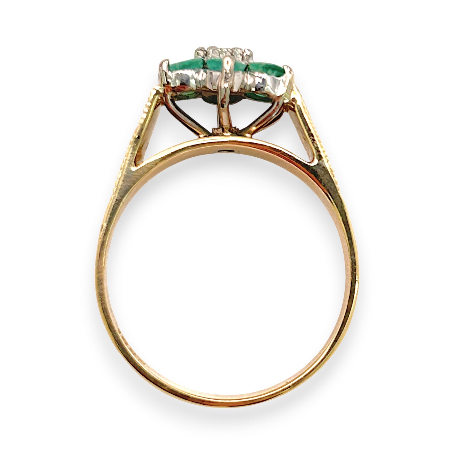 NZGD | 18ct Gold Emerald Heirloom Bloom Ring Valuation $6,100