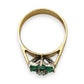 NZGD | 18ct Gold Emerald Heirloom Bloom Ring Valuation $6,100