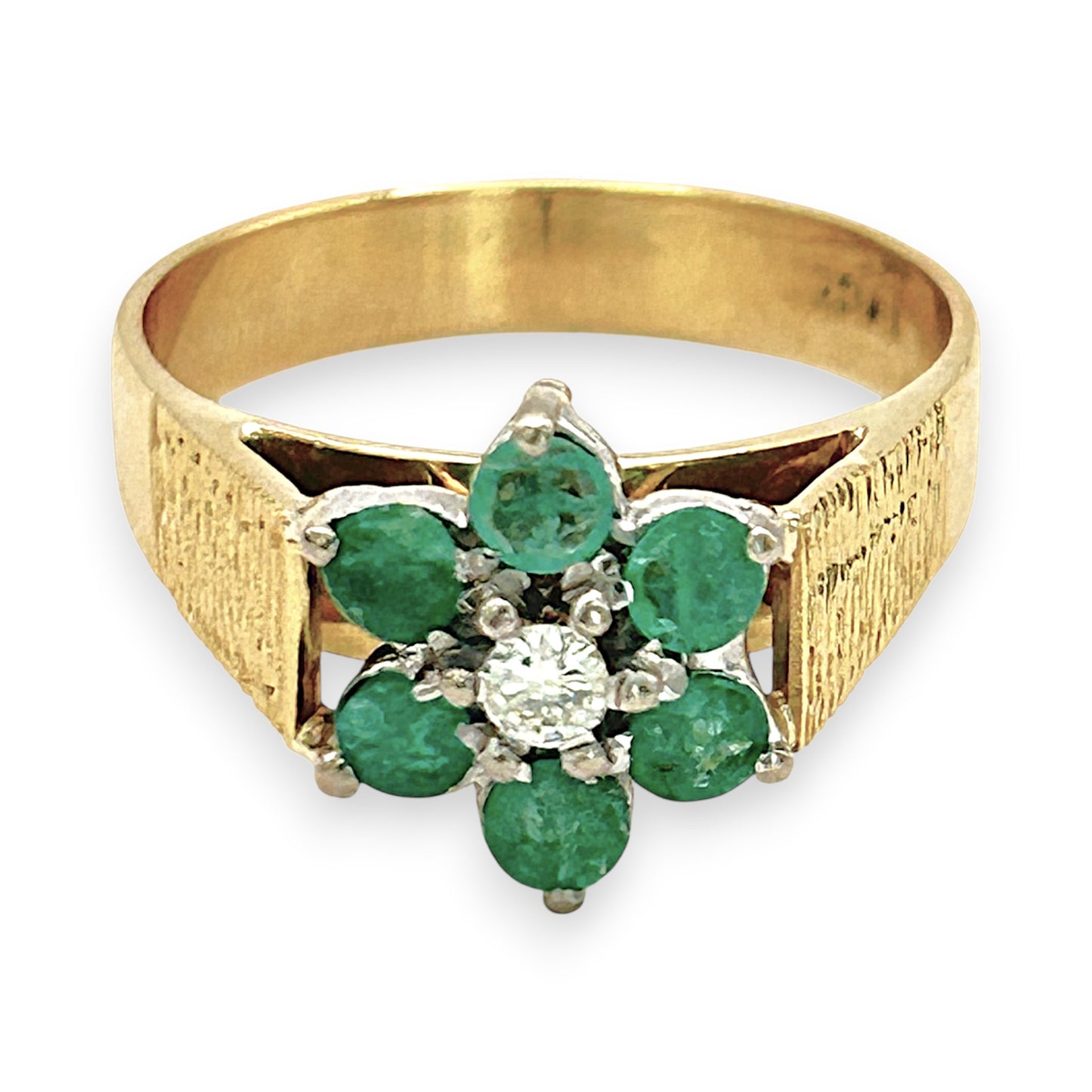 NZGD | 18ct Gold Emerald Heirloom Bloom Ring Valuation $6,100