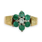 NZGD | 18ct Gold Emerald Heirloom Bloom Ring Valuation $6,100