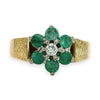 NZGD | 18ct Gold Emerald Heirloom Bloom Ring Valuation $6,100
