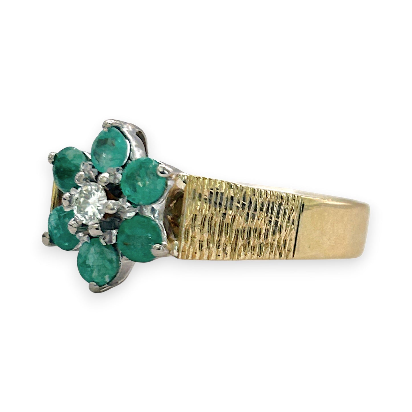 NZGD | 18ct Gold Emerald Heirloom Bloom Ring Valuation $6,100