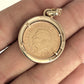 NZGD | 22ct 2025 Full Sovereign in 10ct Gold Diamond‑Set Pendant