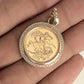 NZGD | 22ct 2025 Full Sovereign in 10ct Gold Diamond‑Set Pendant