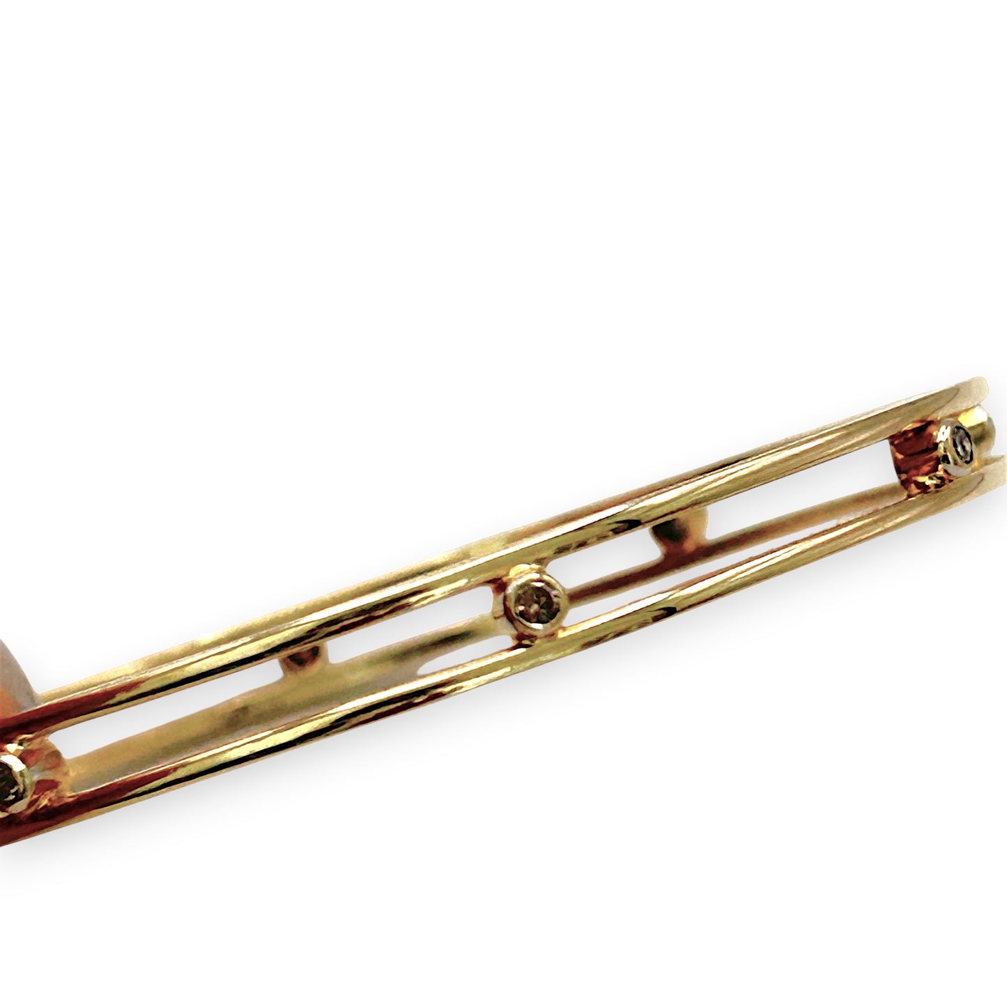 NZGD | 15ct Gold Aureline Dual‑Arc Bangle Valuation $11,000