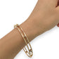 NZGD | 15ct Gold Aureline Dual‑Arc Bangle Valuation $11,000