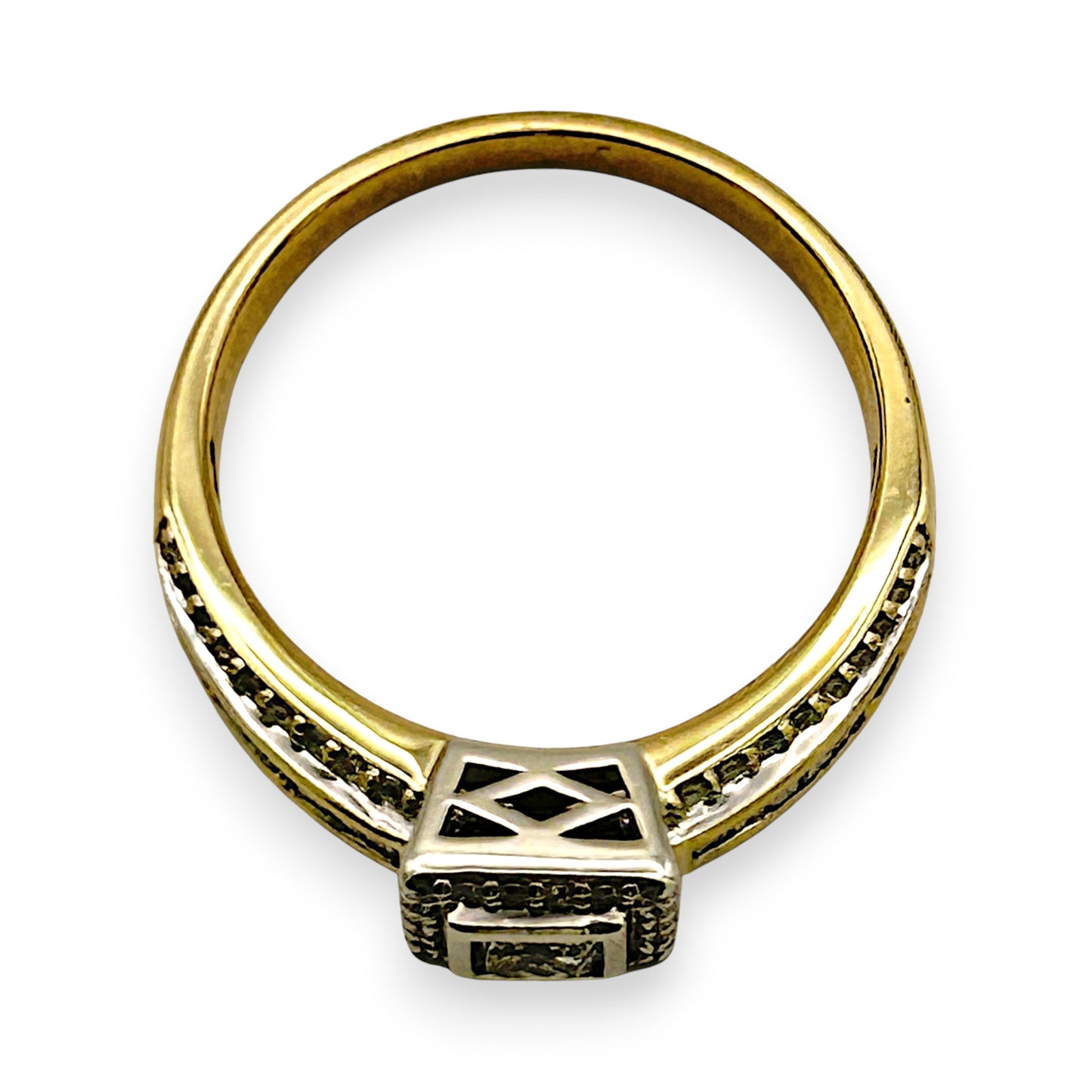 NZGD | 9ct Gold Aureline Regal Square Ring Valuation $4,000