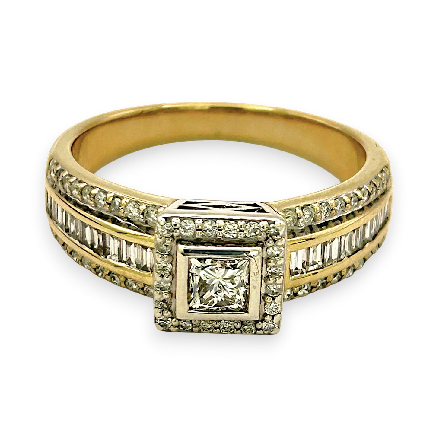 NZGD | 9ct Gold Aureline Regal Square Ring Valuation $4,000