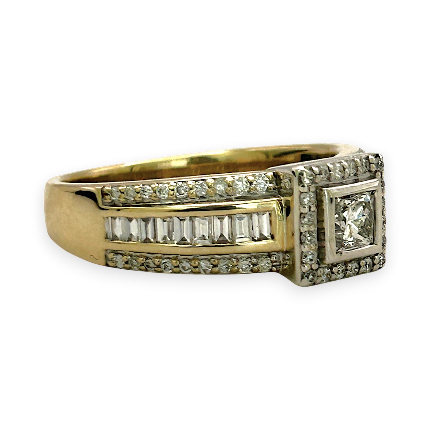 NZGD | 9ct Gold Aureline Regal Square Ring Valuation $4,000