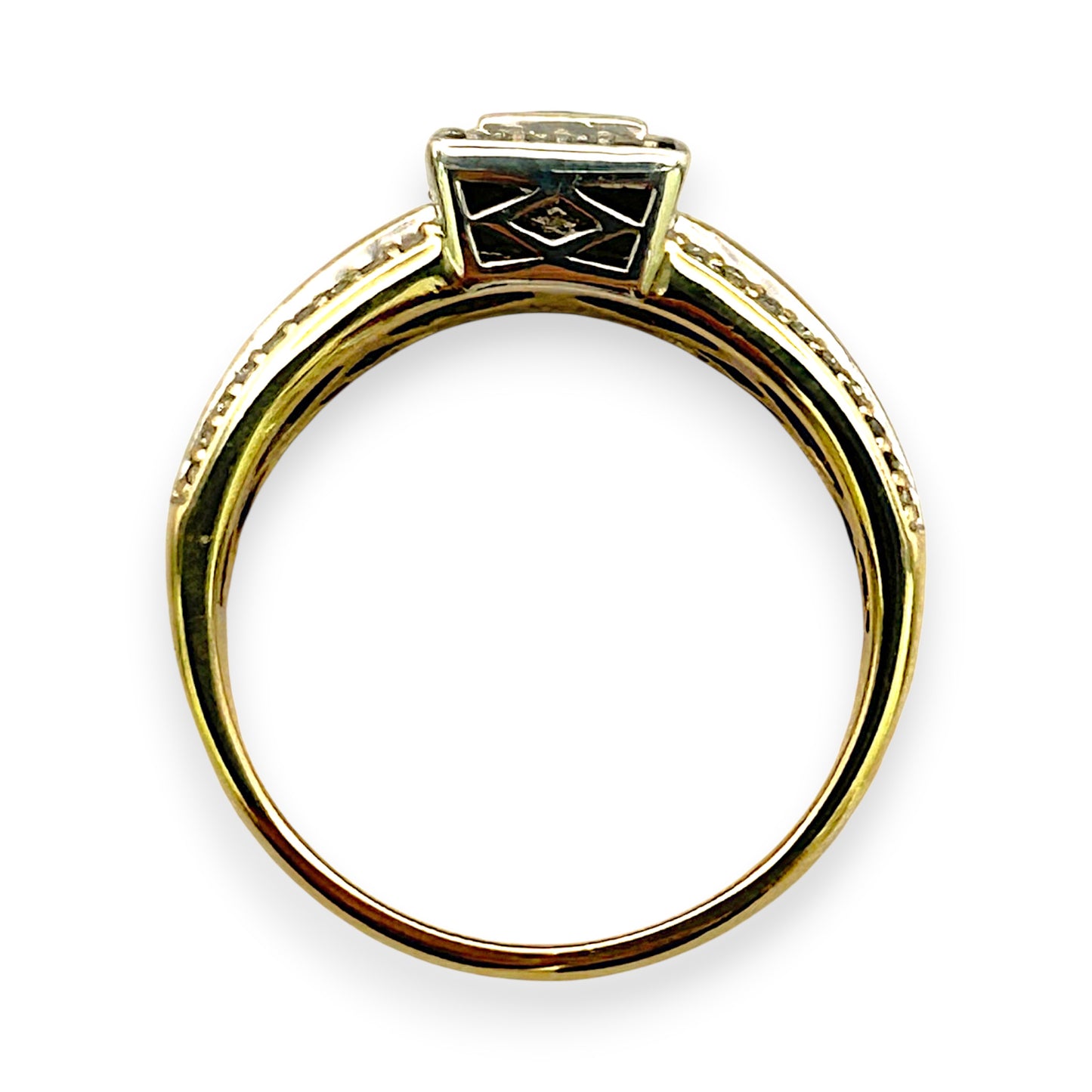 NZGD | 9ct Gold Aureline Regal Square Ring Valuation $4,000