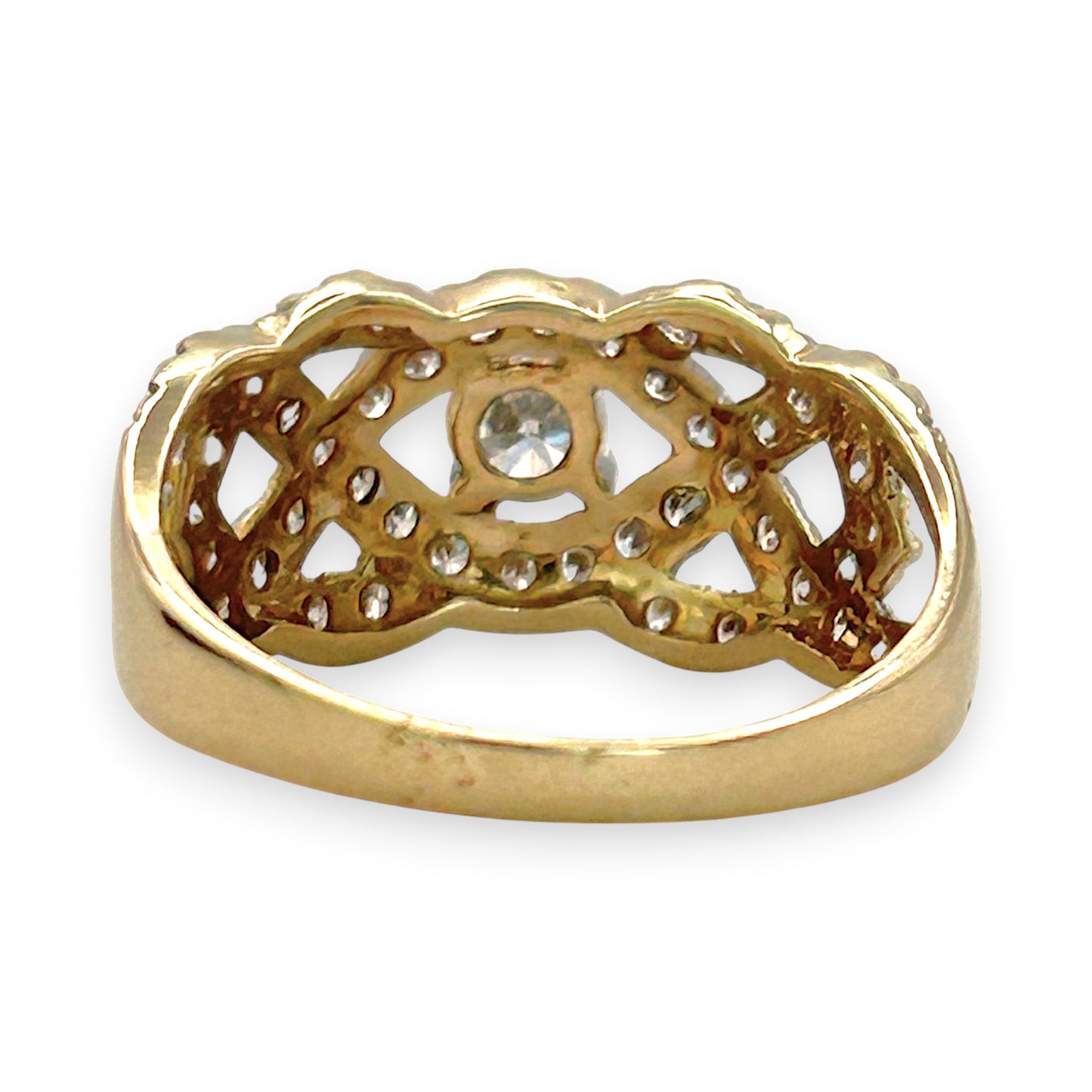 NZGD | 14ct Gold Celestine Crown Cluster Ring Valuation $4,000