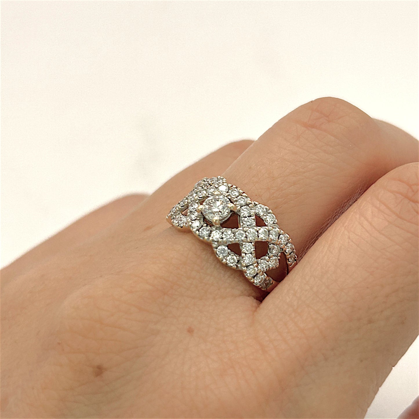 NZGD | 14ct Gold Celestine Crown Cluster Ring Valuation $4,000