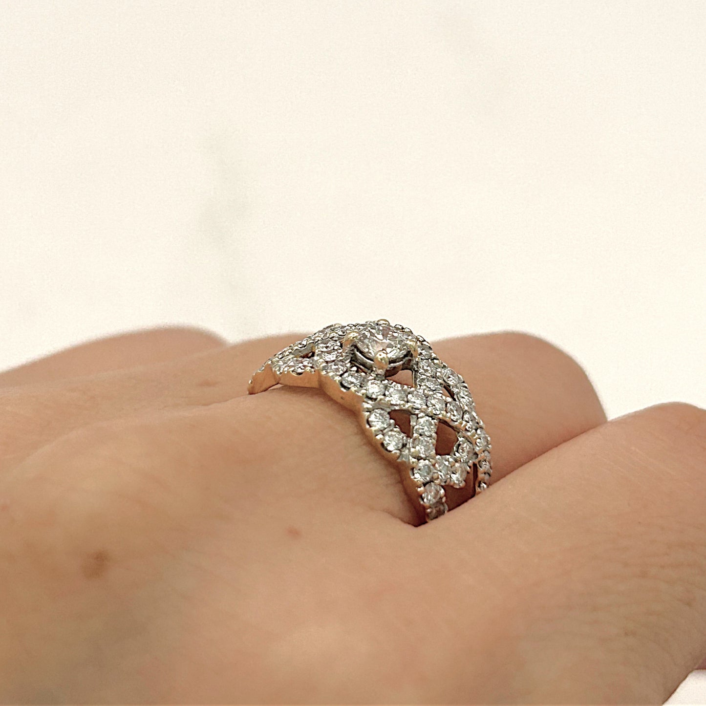 NZGD | 14ct Gold Celestine Crown Cluster Ring Valuation $4,000