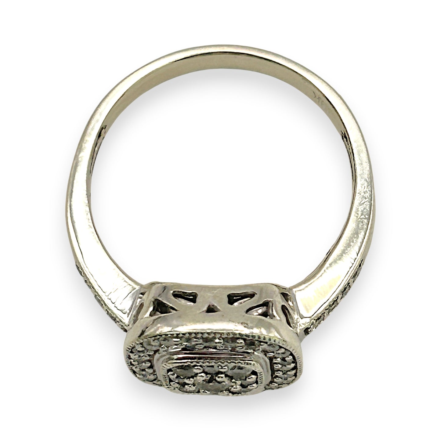 NZGD | 9ct White Gold Celestine Cluster Ring Valuation $2,500