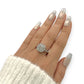 NZGD | 9ct White Gold Celestine Cluster Ring Valuation $2,500