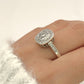 NZGD | 9ct White Gold Celestine Cluster Ring Valuation $2,500