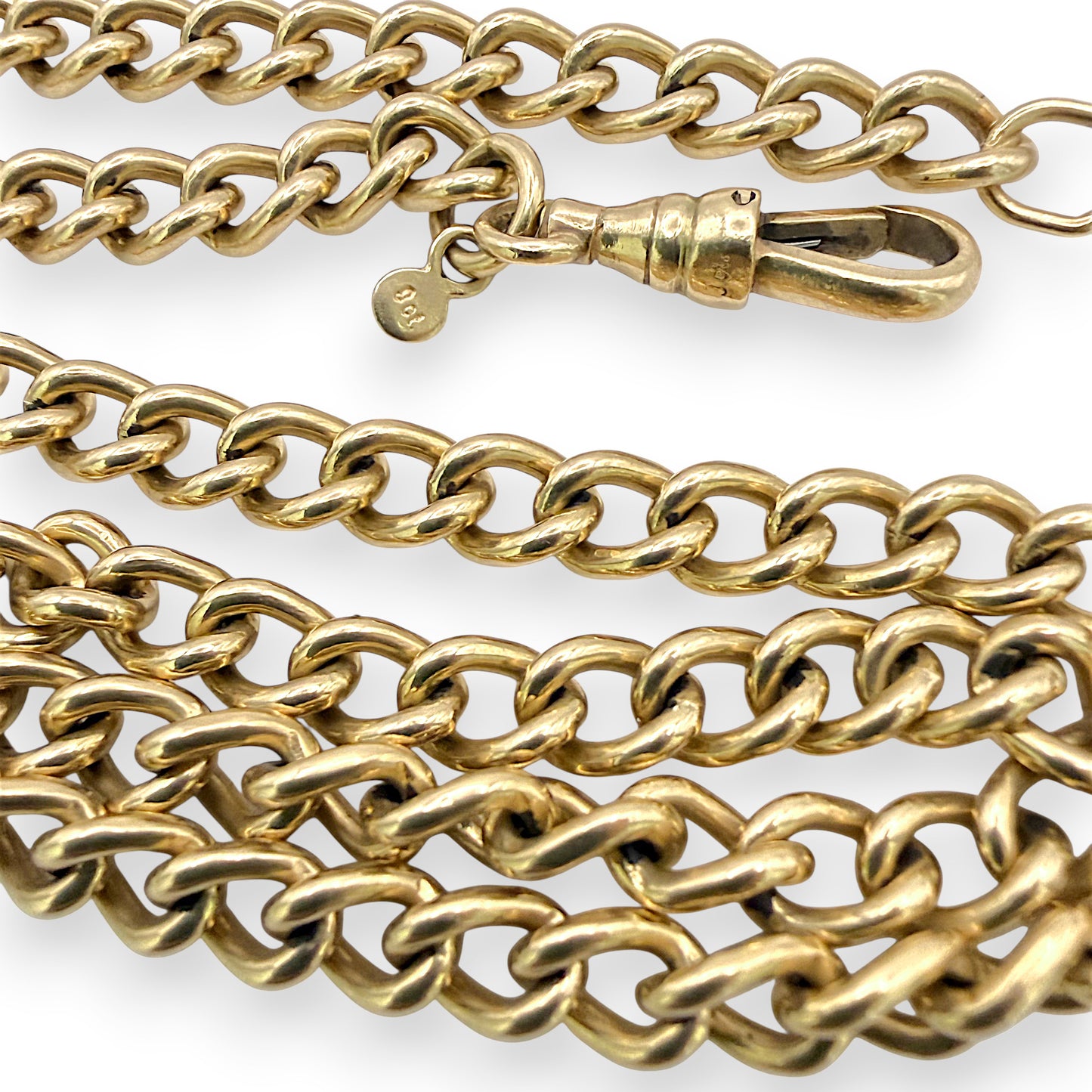 NZGD | 9ct Rose Gold Rosetta Vintage Curb Chain 50cm