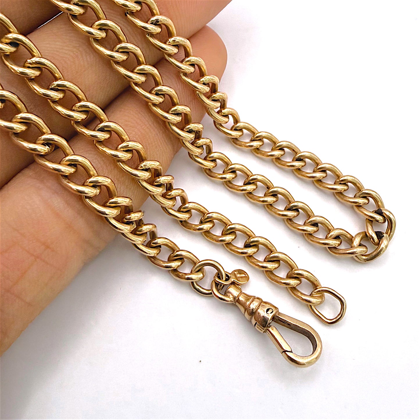 NZGD | 9ct Rose Gold Rosetta Vintage Curb Chain 50cm
