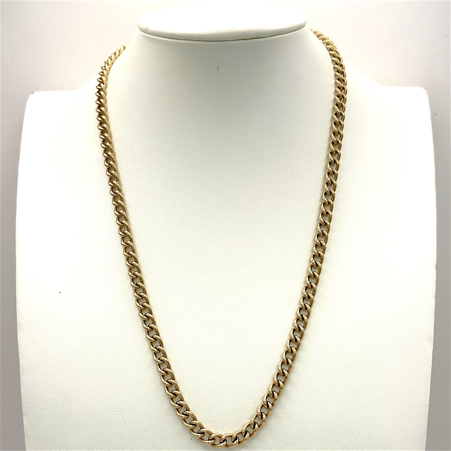 NZGD | 9ct Rose Gold Rosetta Vintage Curb Chain 50cm