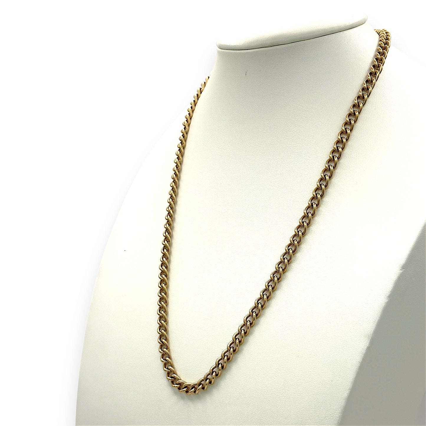 NZGD | 9ct Rose Gold Rosetta Vintage Curb Chain 50cm