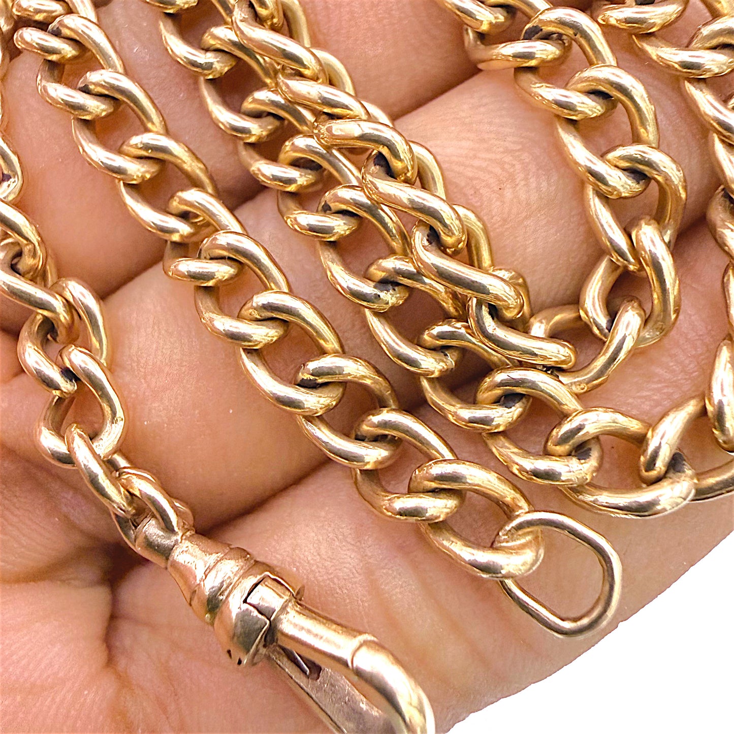NZGD | 9ct Rose Gold Rosetta Vintage Curb Chain 50cm