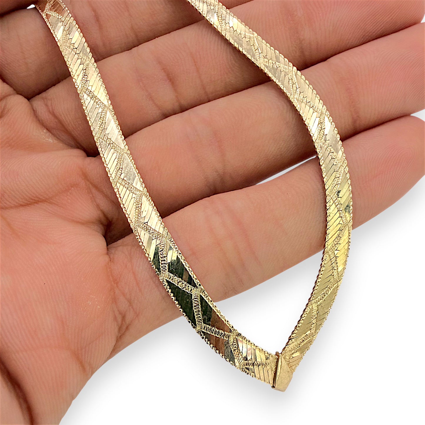 NZGD | 9ct Gold Serpentina Luxe Gold Snake Chain 42cm