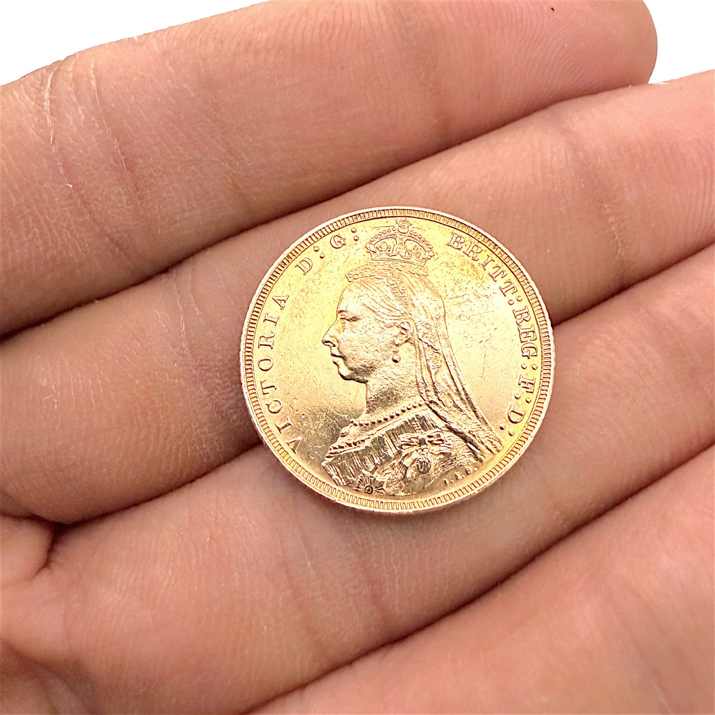 NZGD | 22ct Gold 1890 Queen Victoria Full Sovereign Coin