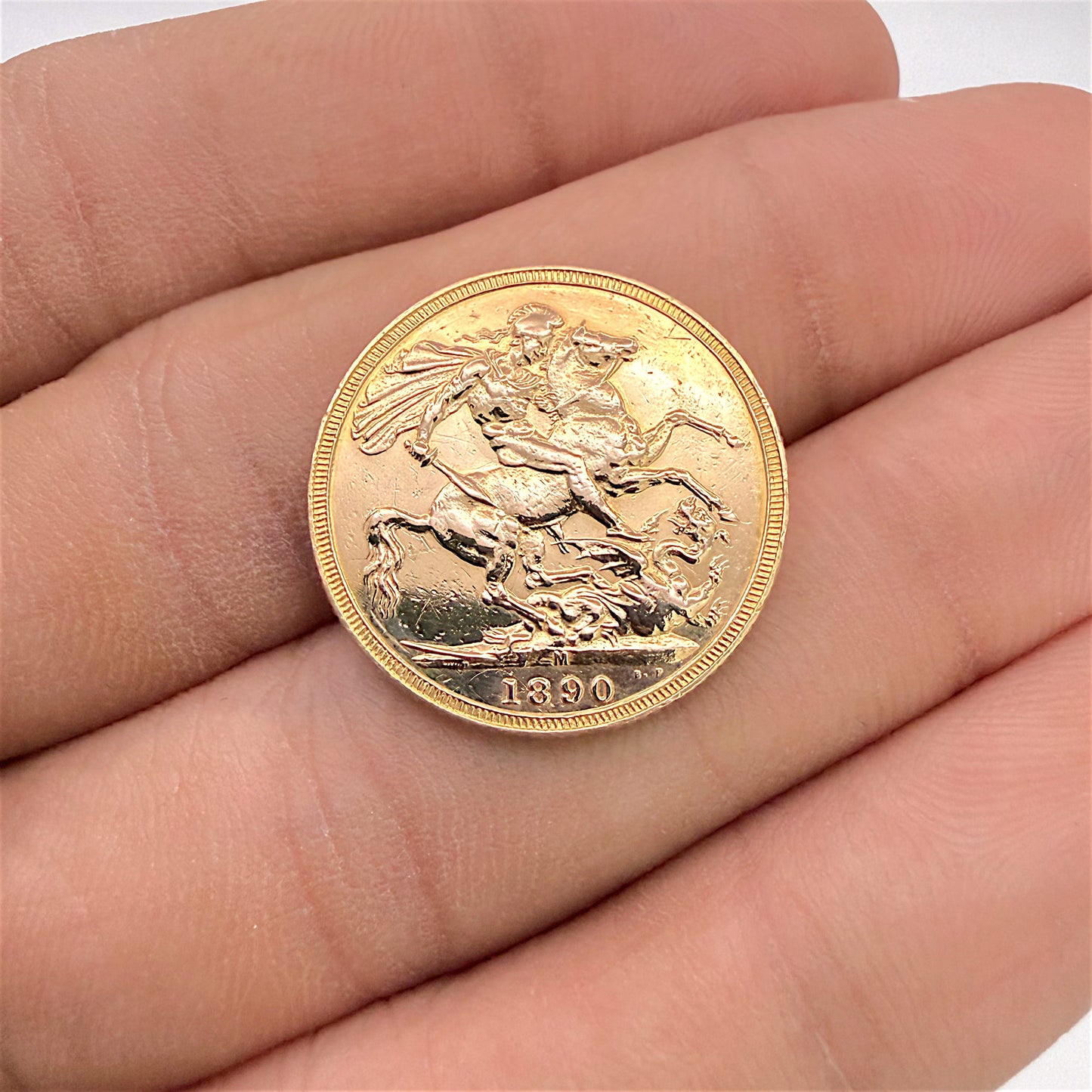 NZGD | 22ct Gold 1890 Queen Victoria Full Sovereign Coin
