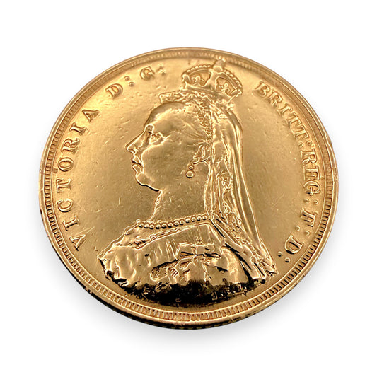NZGD | 22ct Gold 1888 Queen Victoria Full Sovereign Coin