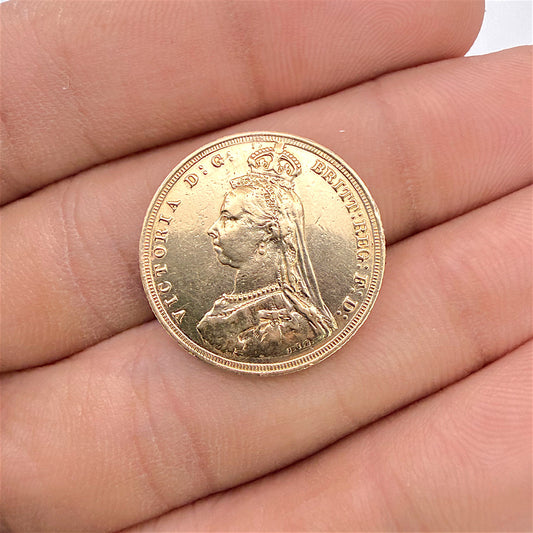 NZGD | 22ct Gold 1888 Queen Victoria Full Sovereign Coin