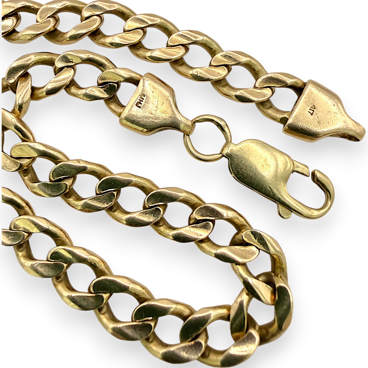 NZGD | 10ct Gold MICHAEL HILL Auric Sovereign Curb Bracelet 23.5cm