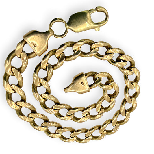 NZGD | 10ct Gold MICHAEL HILL Auric Sovereign Curb Bracelet 23.5cm