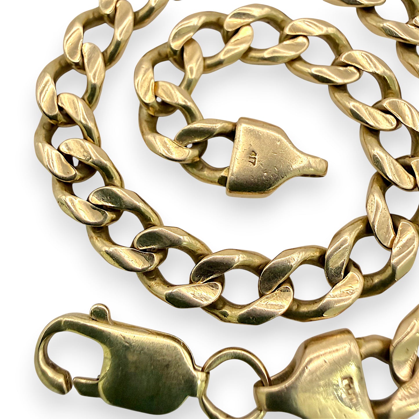 NZGD | 10ct Gold MICHAEL HILL Auric Sovereign Curb Bracelet 23.5cm