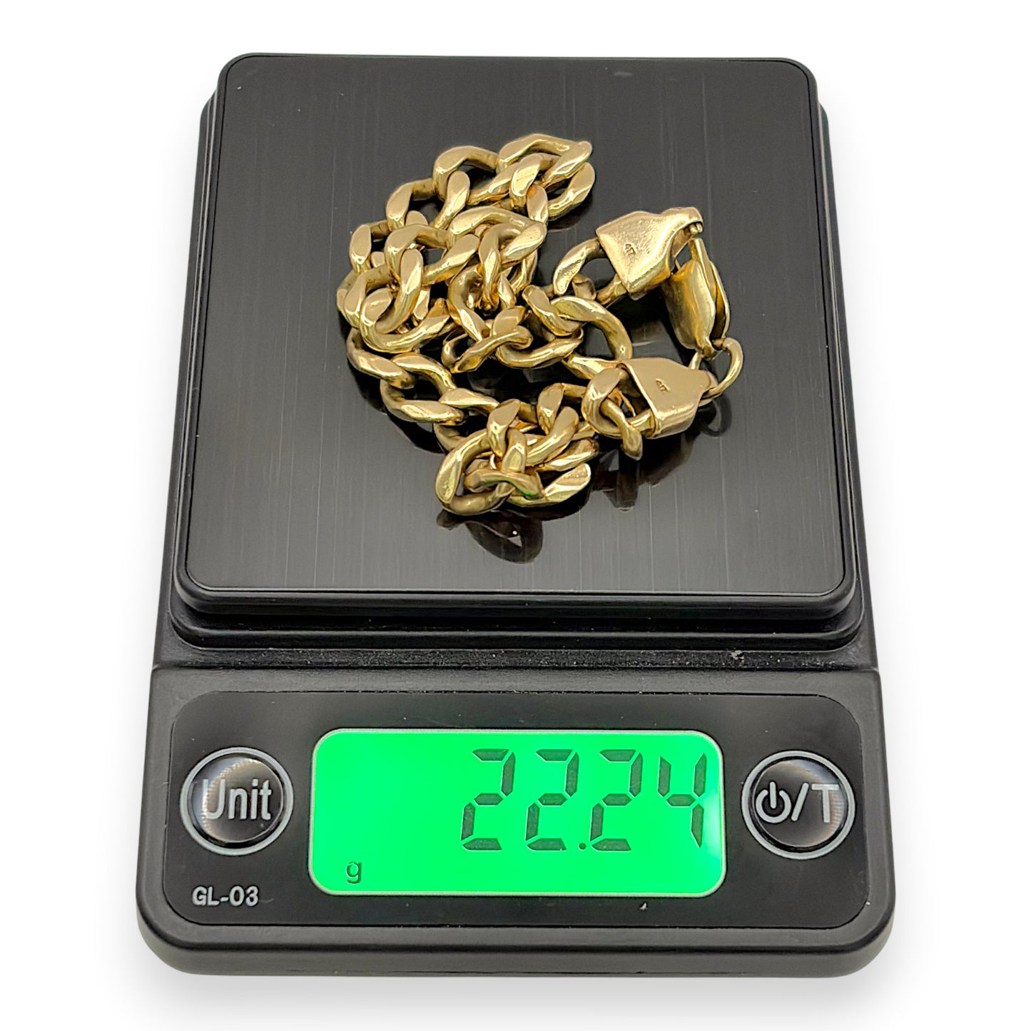 NZGD | 10ct Gold MICHAEL HILL Auric Sovereign Curb Bracelet 23.5cm