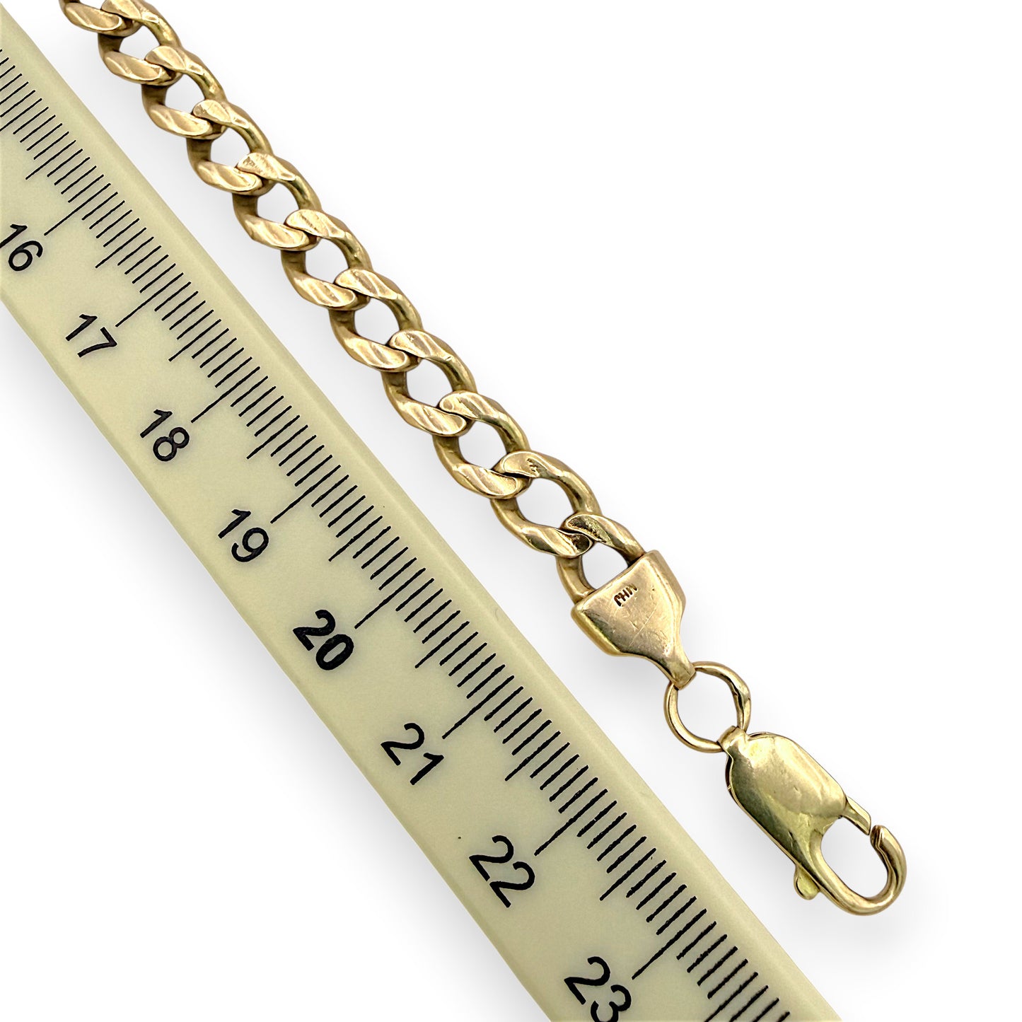NZGD | 10ct Gold MICHAEL HILL Auric Sovereign Curb Bracelet 23.5cm