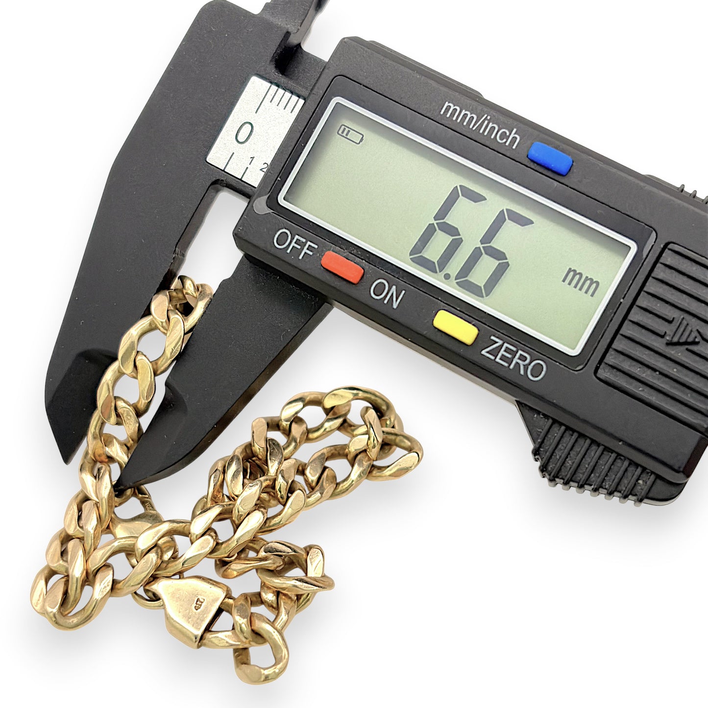 NZGD | 10ct Gold MICHAEL HILL Auric Sovereign Curb Bracelet 23.5cm