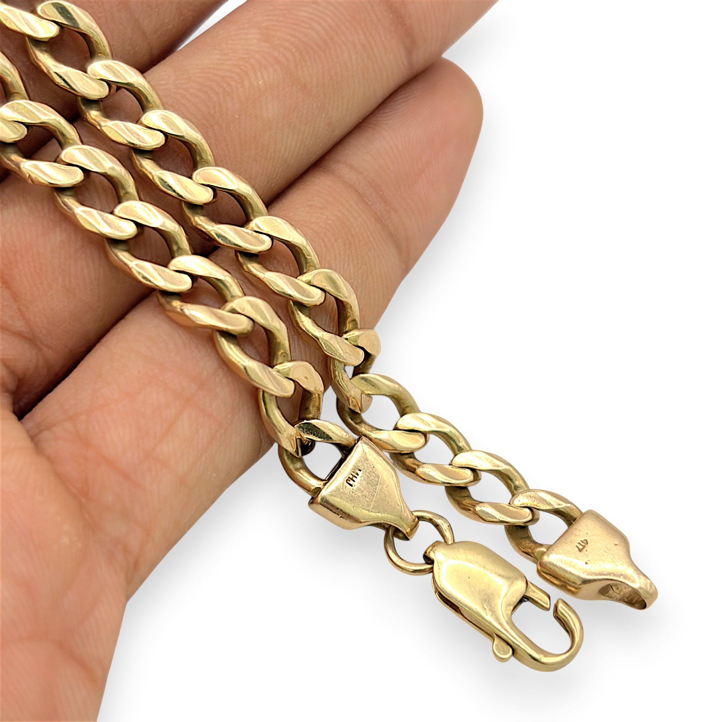 NZGD | 10ct Gold MICHAEL HILL Auric Sovereign Curb Bracelet 23.5cm