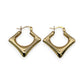 NZGD | 18ct Gold Modern Edge Hoop Earrings 23.7mm