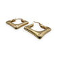 NZGD | 18ct Gold Modern Edge Hoop Earrings 23.7mm