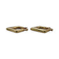 NZGD | 18ct Gold Modern Edge Hoop Earrings 23.7mm