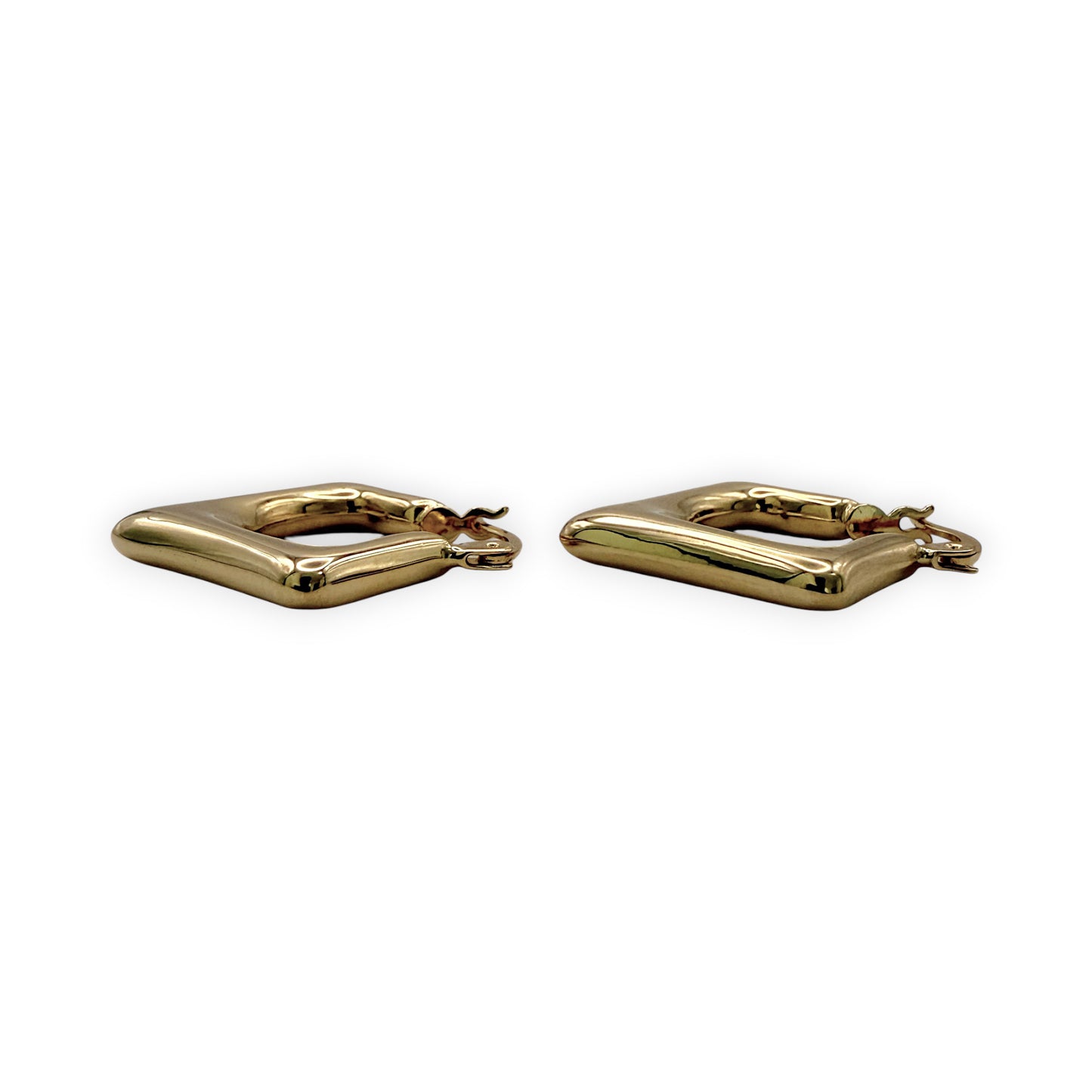 NZGD | 18ct Gold Modern Edge Hoop Earrings 23.7mm